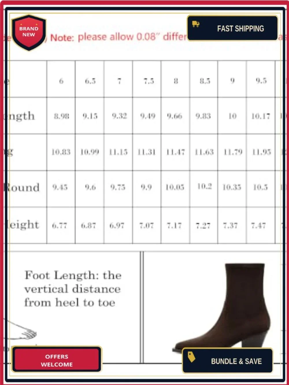 Chunky Block Heel Ankle Boots for Women Pointed Toe Faux Suede Stretch Side